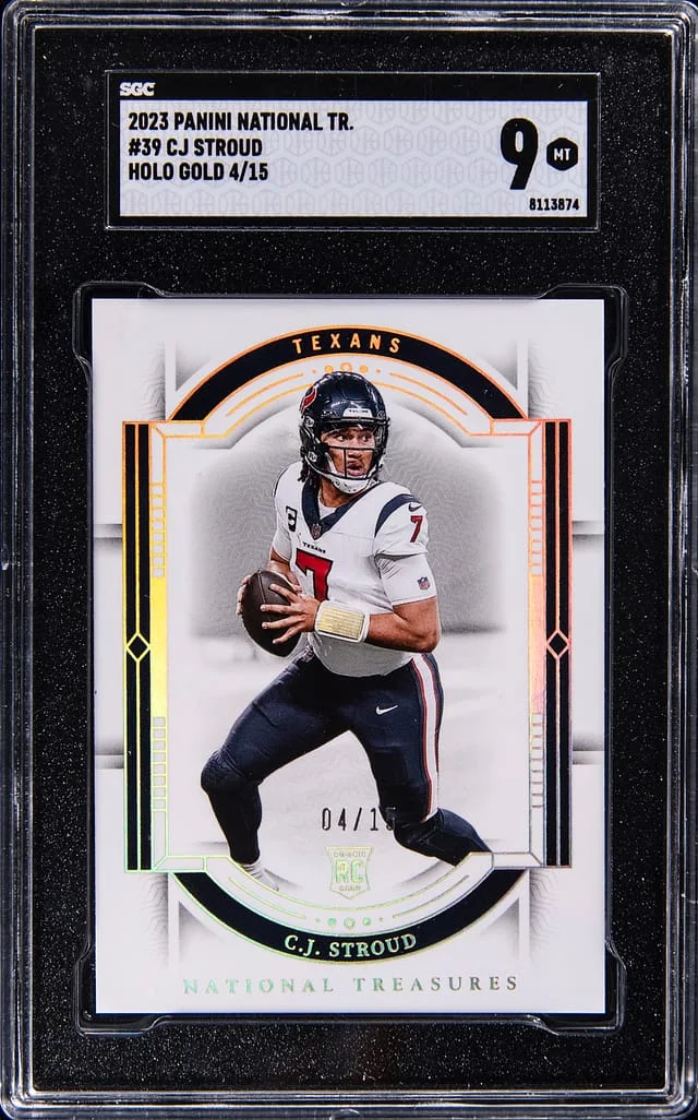 2023 Panini National Treasures C.J. Stroud Holo Gold #39 card image