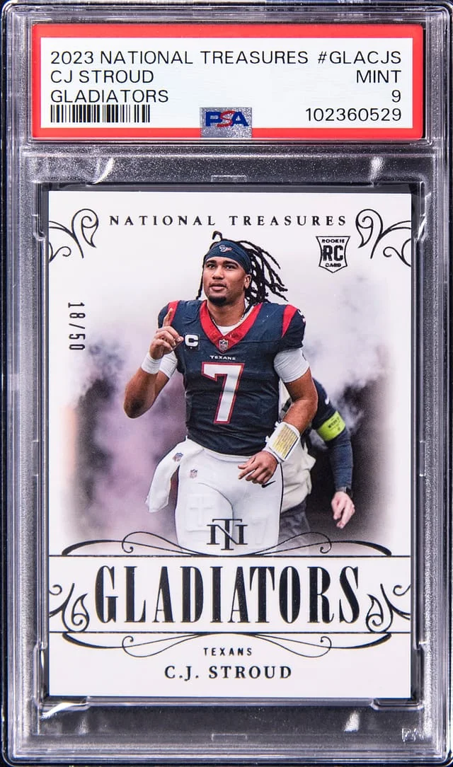 2023 Panini National Treasures C.J. Stroud Gladiators #GLA-CJS card image
