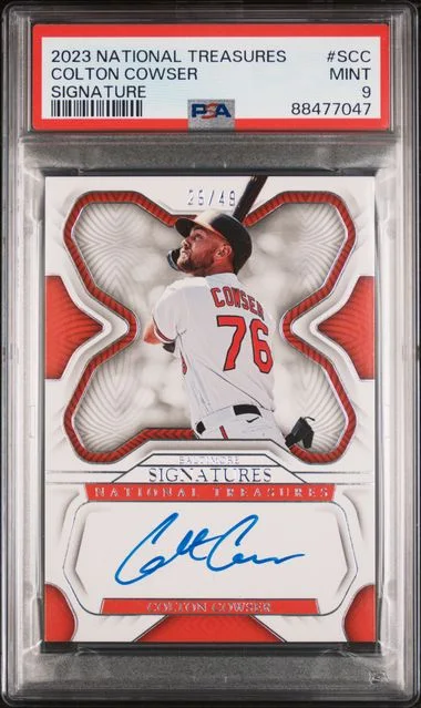 2023 Panini National Treasures Colton Cowser Signatures #SCC card image