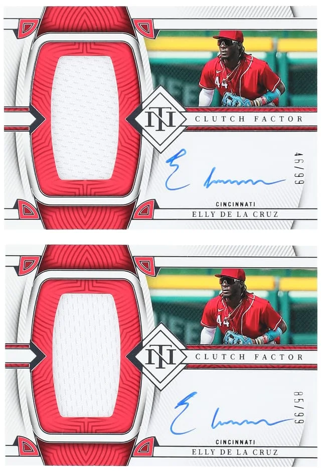2023 Panini National Treasures Elly De La Cruz Clutch Factor Signature Relic #CFS-ED card image