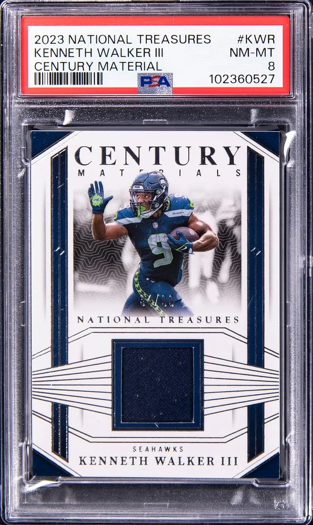 2023 Panini National Treasures Kenneth Walker III Century Materials #CEN-KWR card image