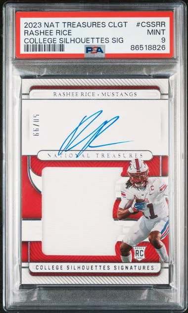 2023 Panini National Treasures Rashee Rice Collegiate College Silhouettes Signatures #CSS-RR card image