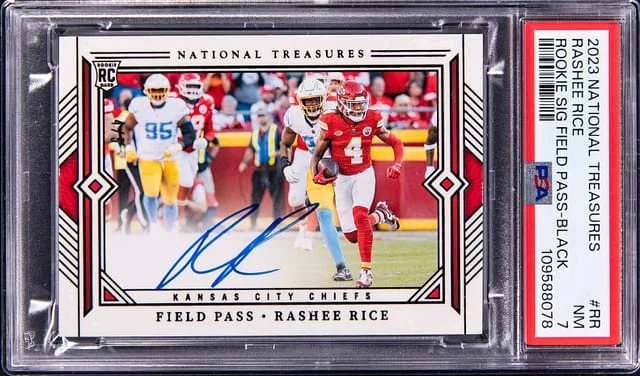 2023 Panini National Treasures Rashee Rice Signature Field Pass Black #FP-RR card image