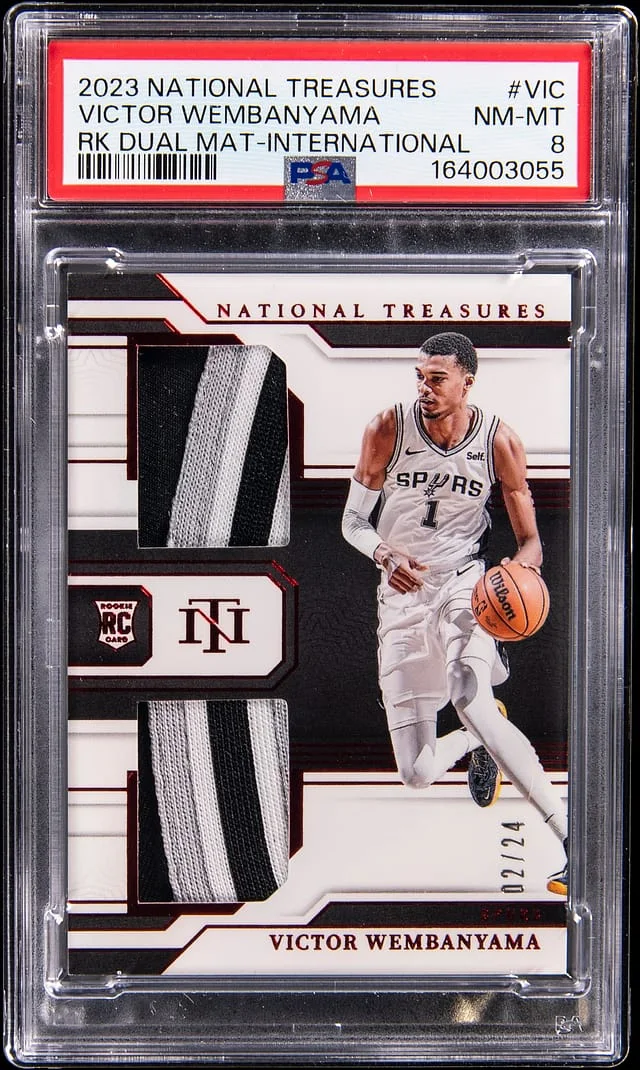 2023 Panini National Treasures Victor Wembanyama Dual Materials International #RD-VIC card image