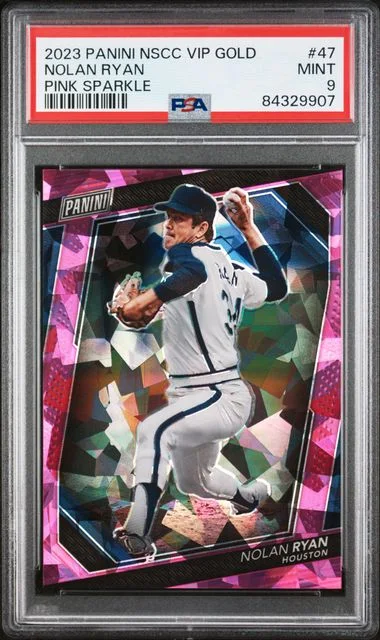 2023 Panini Nolan Ryan National VIP Gold Pink Sparkle #47 card image