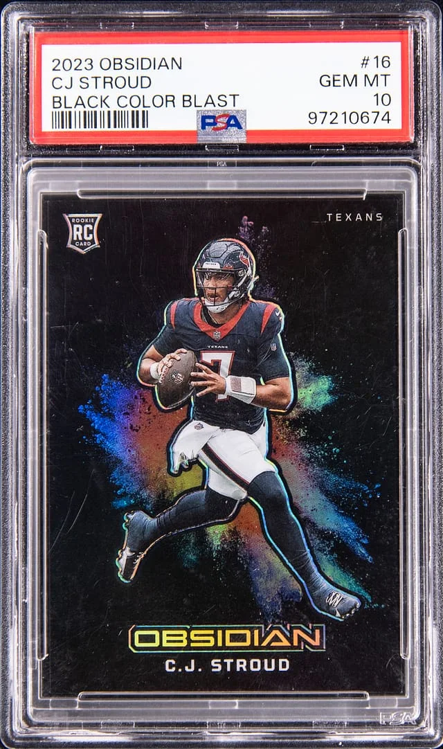 2023 Panini Obsidian C.J. Stroud Black Color Blast #16 card image