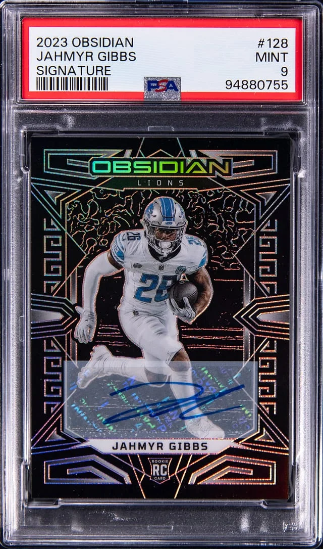 2023 Panini Obsidian Jahmyr Gibbs Signature #128 card image