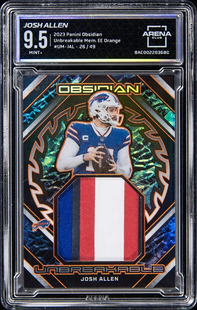 2023 Panini Obsidian Josh Allen Unbreakable Memorabilia #UM-JAL card image