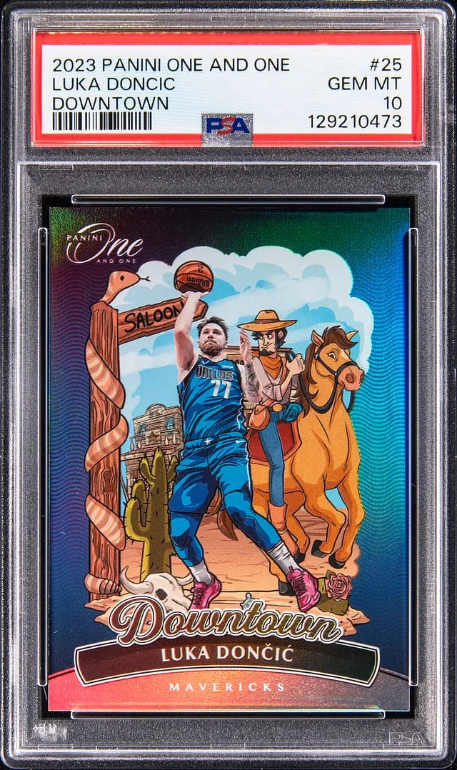2023 Panini One and One Luka Doncic Downtown #25 card image