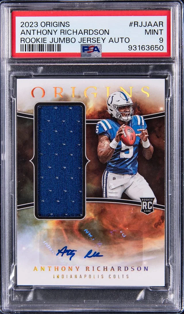 2023 Panini Origins Anthony Richardson Jumbo Jersey Autograph #RJJA-AR card image