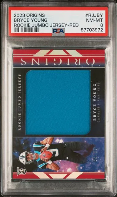 2023 Panini Origins Bryce Young Jumbo Jersey Red #RJJBY card image