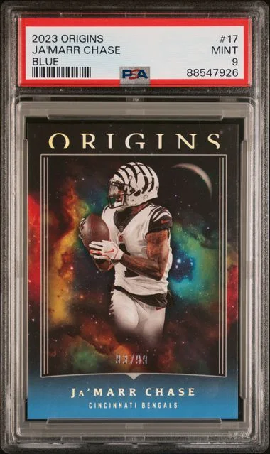 2023 Panini Origins Ja'Marr Chase Blue #17 card image
