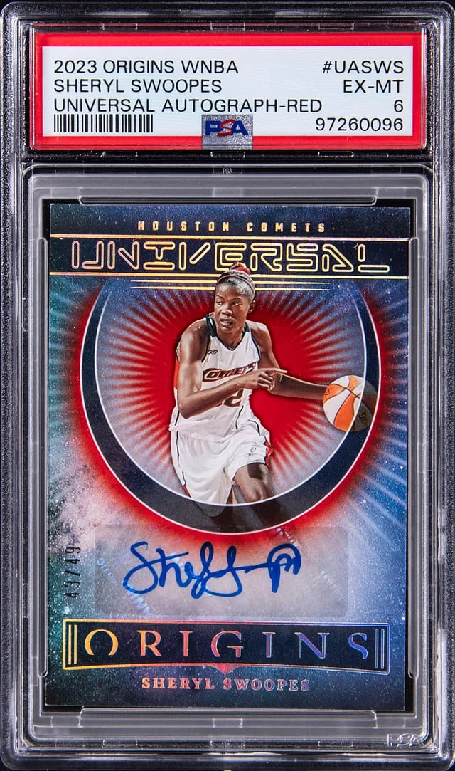 2023 Panini Origins Sheryl Swoopes WNBA Universal Autograph Red #UA-SWS card image