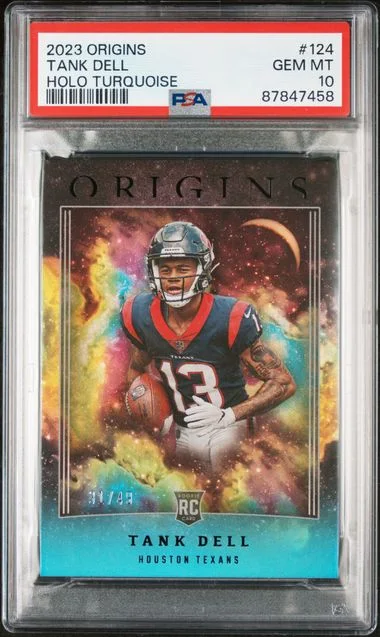 2023 Panini Origins Tank Dell Holo Turquoise #124 card image