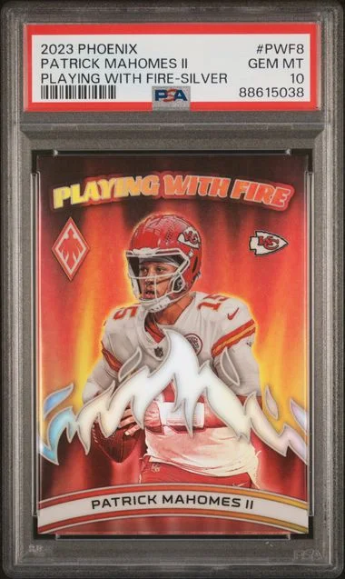 2023 Panini Patrick Mahomes II Phoenix Playing With Fire Silver #PWF8 card image