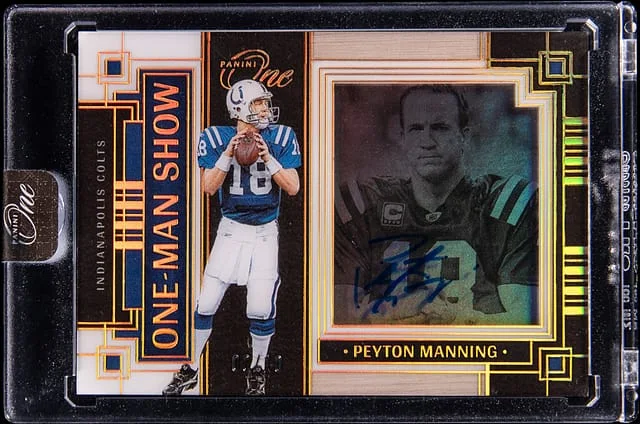 2023 Panini Peyton Manning One One Man Show Gold #180 card image