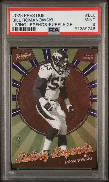 2023 Panini Prestige Bill Romanowski Living Legends Purple Xtra Points #LL6 card image
