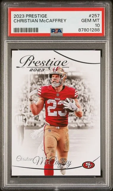 2023 Panini Prestige Christian Mccaffrey #257 card image