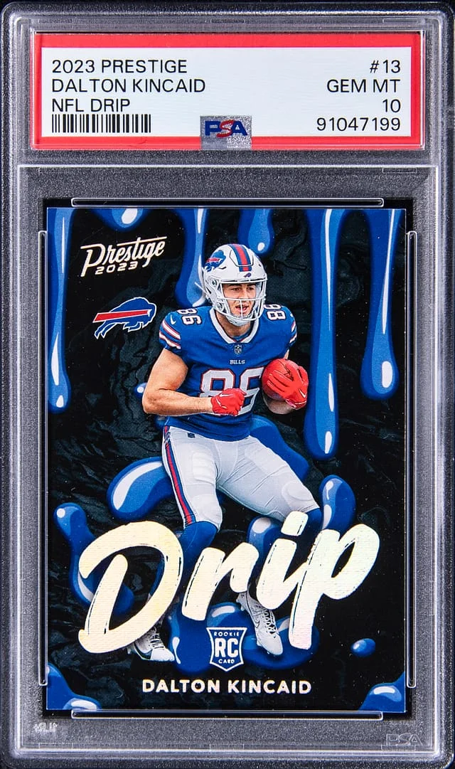 2023 Panini Prestige Dalton Kincaid NFL Drip #13 card image