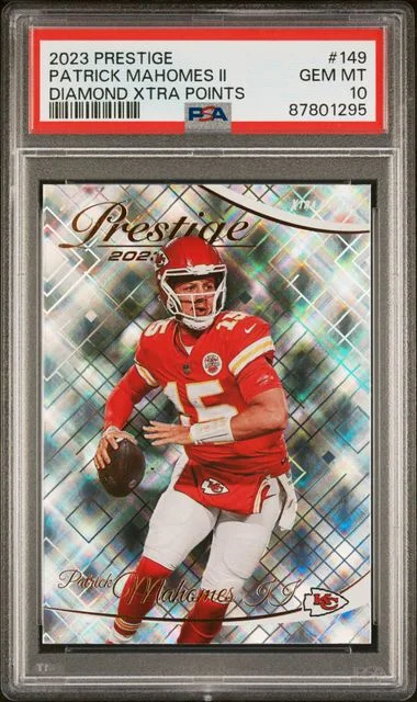 2023 Panini Prestige Patrick Mahomes II Diamond Xtra Points #149 card image