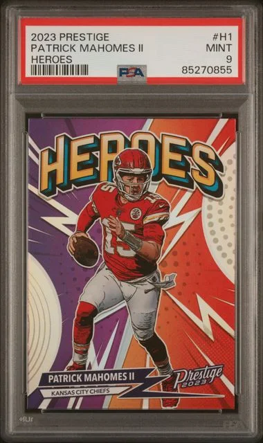 2023 Panini Prestige Patrick Mahomes II Heroes #H1 card image