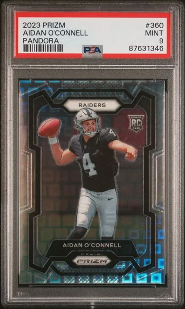 2023 Panini Prizm Aiden O'Connell Green Wave #360 card image