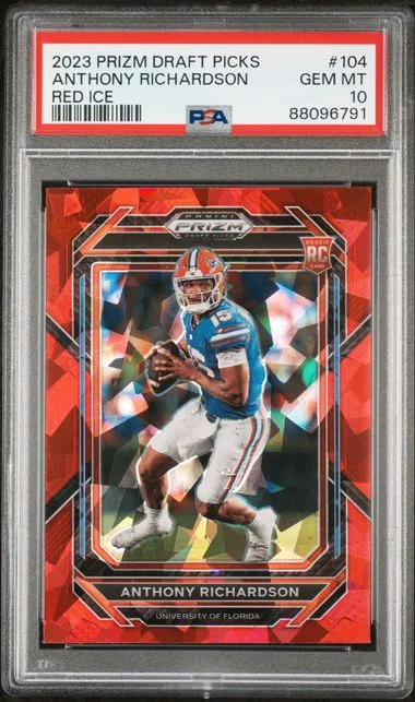2023 Panini Prizm Anthony Richardson Red Ice #104 card image