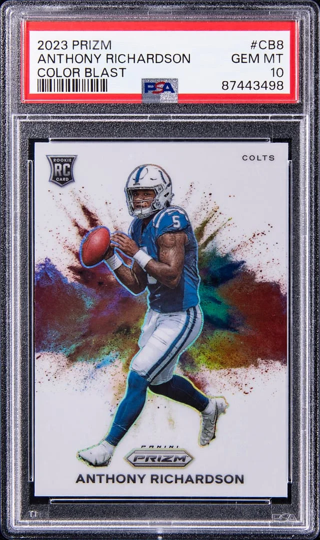 2023 Panini Prizm Anthony Richardson Color Blast #CB-8 card image