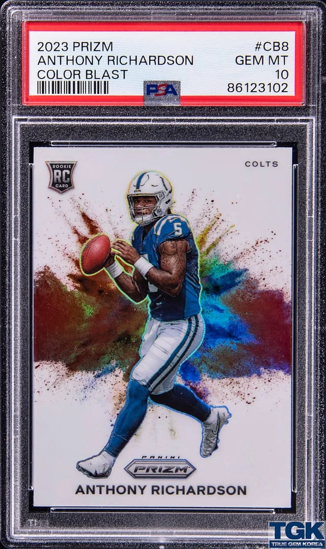 2023 Panini Prizm Anthony Richardson Color Blast #CB8 card image
