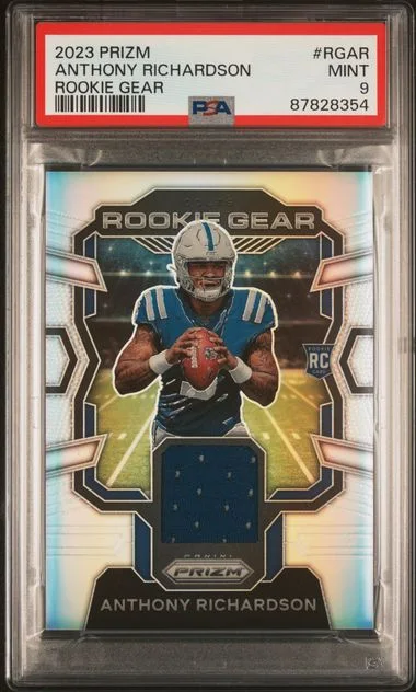 2023 Panini Prizm Anthony Richardson Gear Neon Green Pulsar #RG-AR card image
