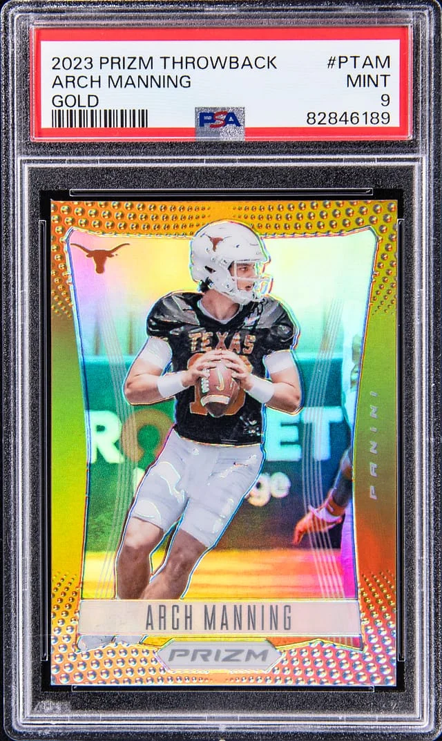2023 Panini Prizm Arch Manning Throwback Burnt Orange #PT-AM card image