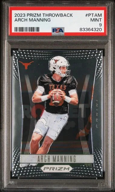 2023 Panini Prizm Arch Manning Throwback #PTAM card image