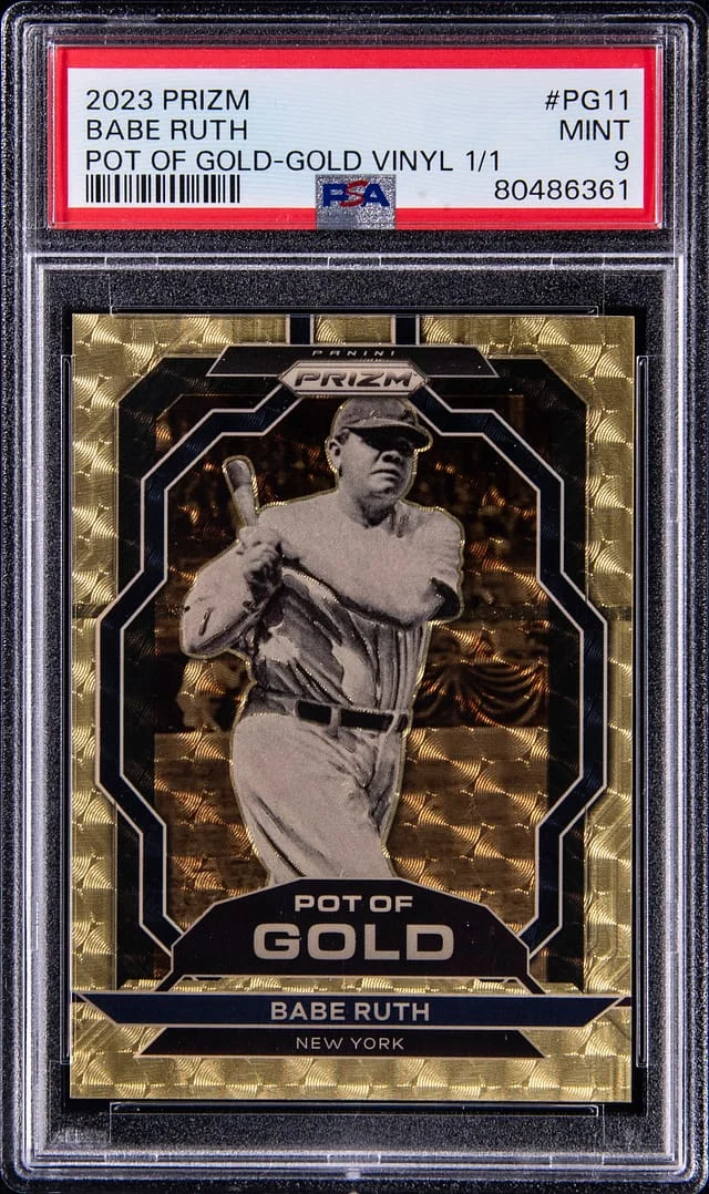 2023 Panini Prizm Babe Ruth Pot of Gold- Gold Prizm #PG11 card image