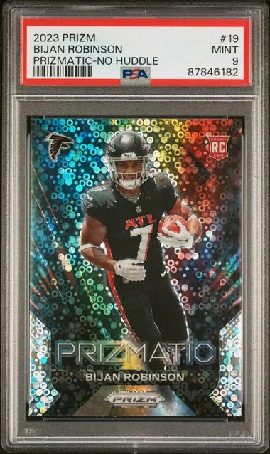 2023 Panini Prizm Bijan Robinson Prizmatic Green Wave #19 card image