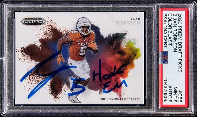 2023 Panini Prizm Bijan Robinson Color Blast #CB-8 card image