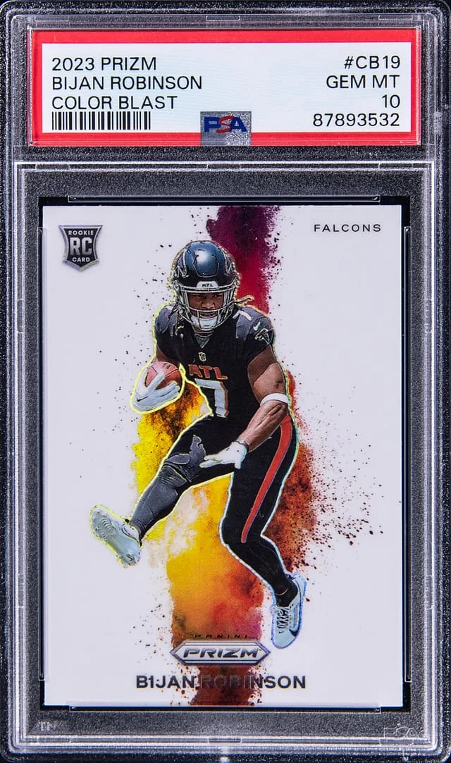 2023 Panini Prizm Bijan Robinson Color Blast #CB19 card image