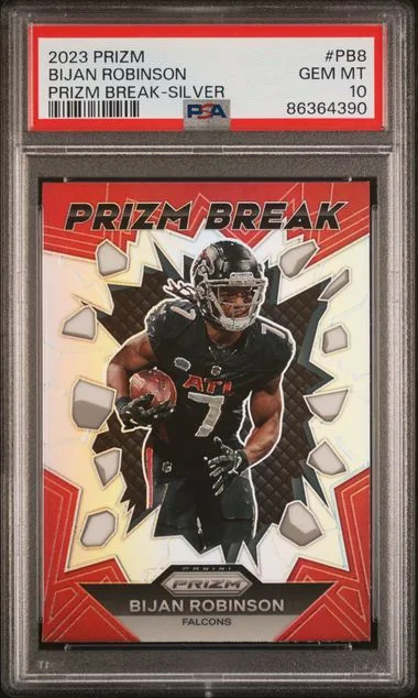 2023 Panini Prizm Bijan Robinson Prizm Break Silver #PB8 card image