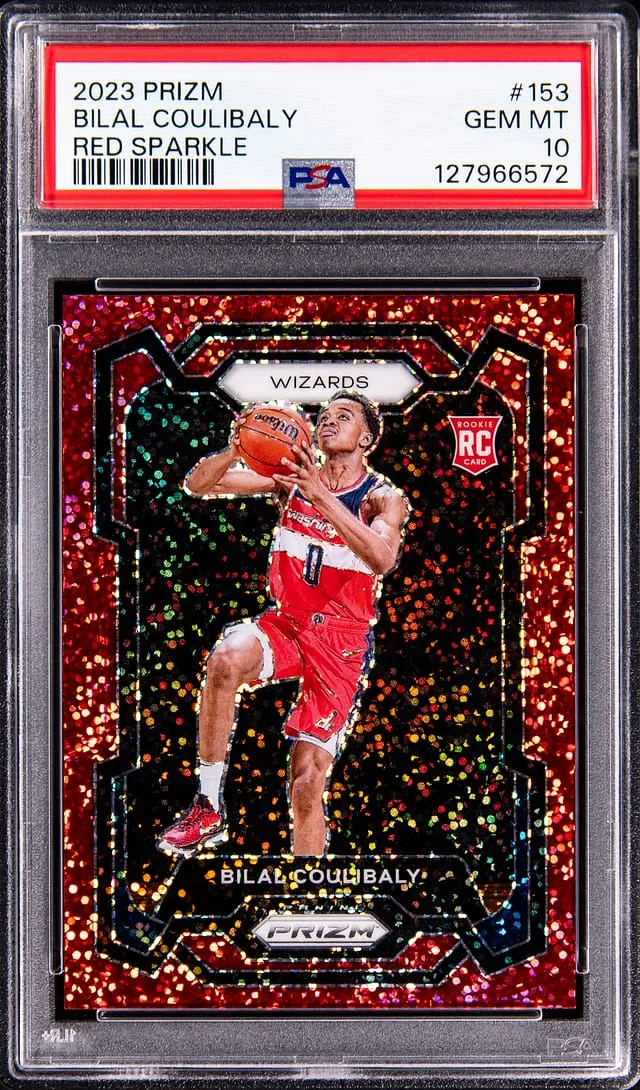 2023 Panini Prizm Bilal Coulibaly Red Sparkle #153 card image