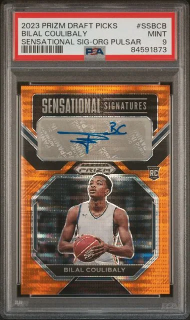 2023 Panini Prizm Bilal Coulibaly Sensational Signature Orange Pulsar #SSBCB card image