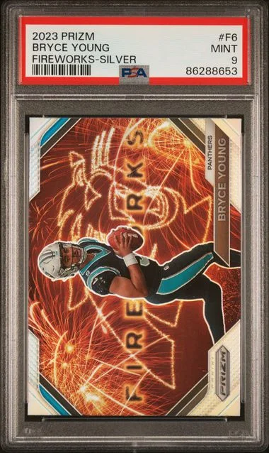 2023 Panini Prizm Bryce Young Fireworks Silver #F6 card image