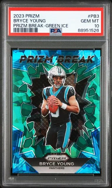 2023 Panini Prizm Bryce Young Break Green #PB3 card image