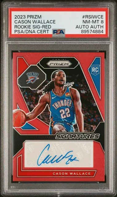 2023 Panini Prizm Cason Wallace Signatures Red #RSIWCE card image