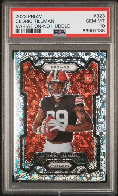 2023 Panini Prizm Cedric Tillman Variation-No Huddle #323 card image