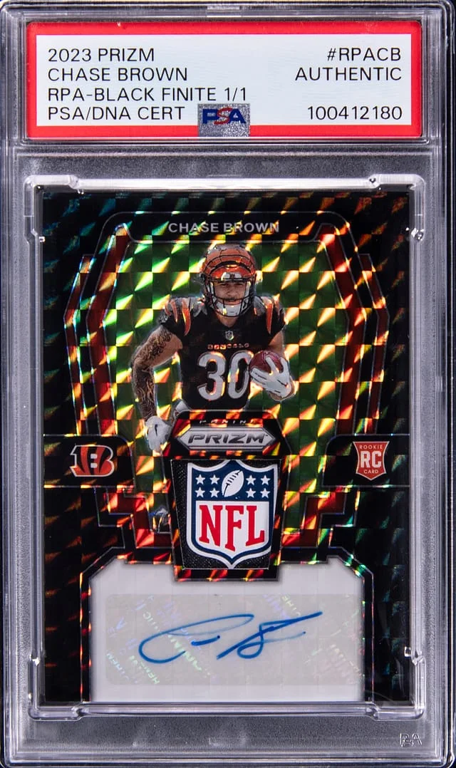 2023 Panini Prizm Chase Brown Patch Autographs Black Finite #RPA-CB card image