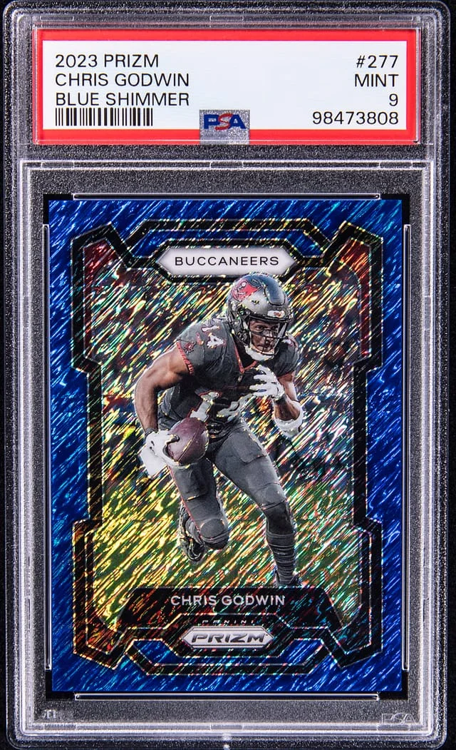 2023 Panini Prizm Chris Godwin Blue Shimmer #277 card image