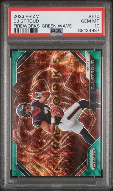 2023 Panini Prizm C.J. Stroud Fireworks Silver #F10 card image