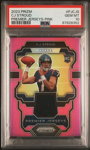 2023 Panini Prizm C.J. Stroud Premier Jerseys Pink #PJ-CJS card image