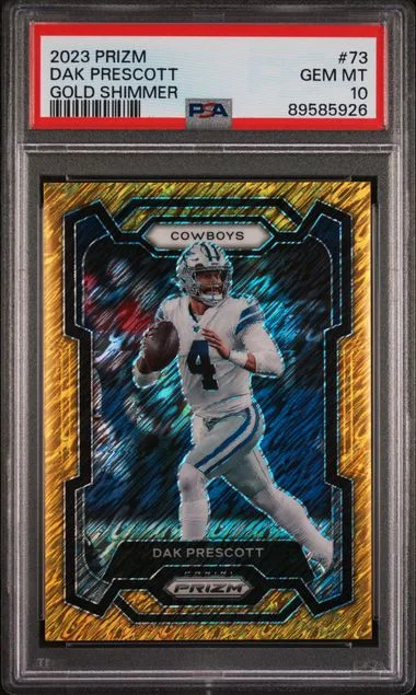 2023 Panini Prizm Dak Prescott Gold Shimmer #73 card image