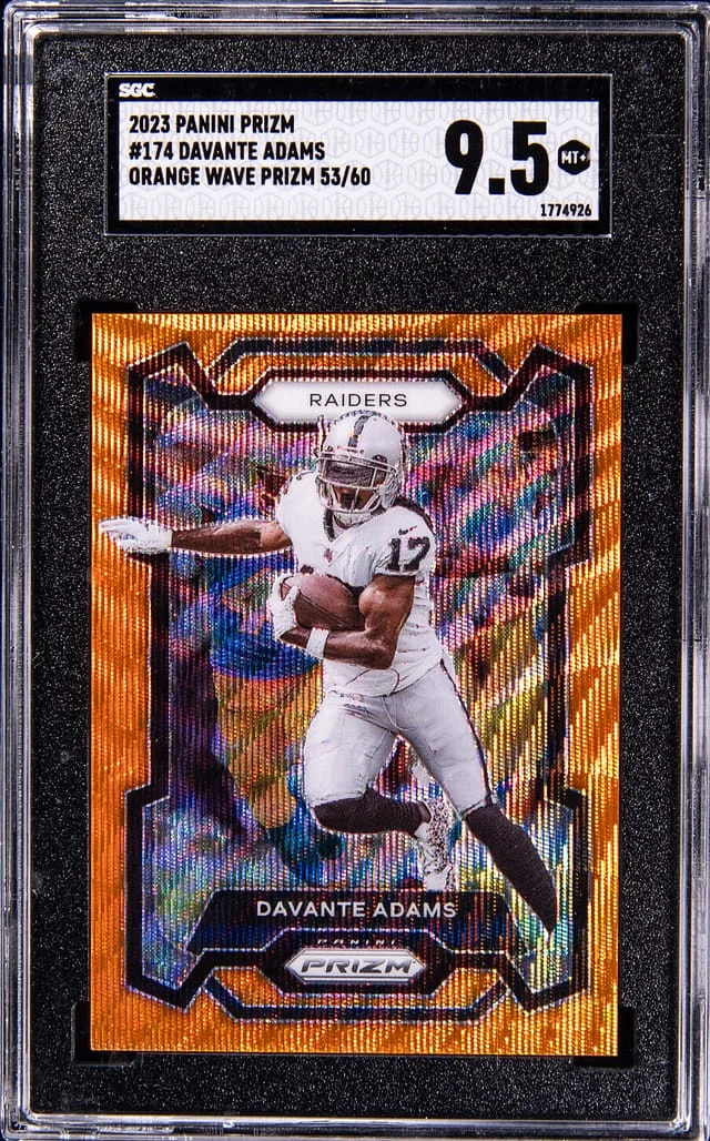 2023 Panini Prizm Davante Adams Orange Wave Prizm #174 card image