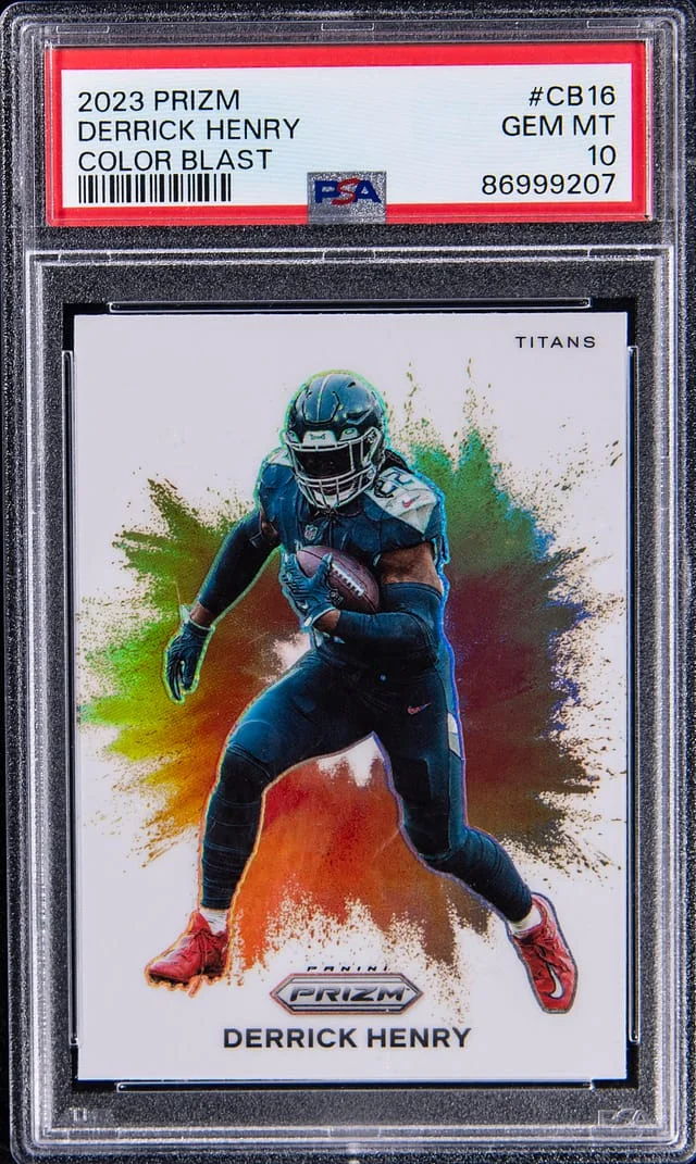 2023 Panini Prizm Derrick Henry Color Blast #CB-16 card image